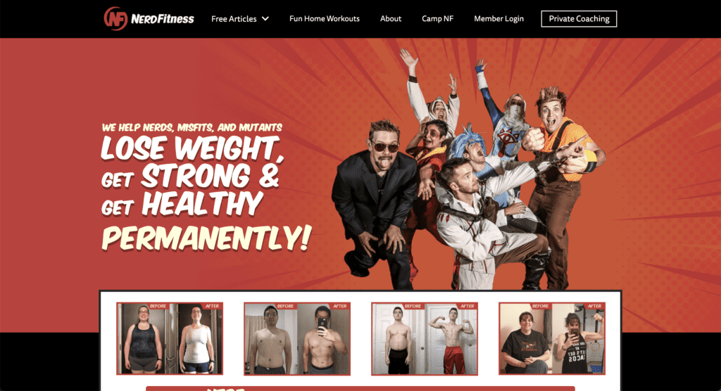 Nerd Fitness - authority site